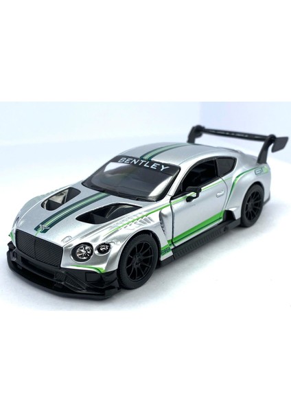 2018 Bentley Continental Gt3 - Çek Bırak 5inch. Lisanslı Model Araba, Oyuncak Araba 1:38