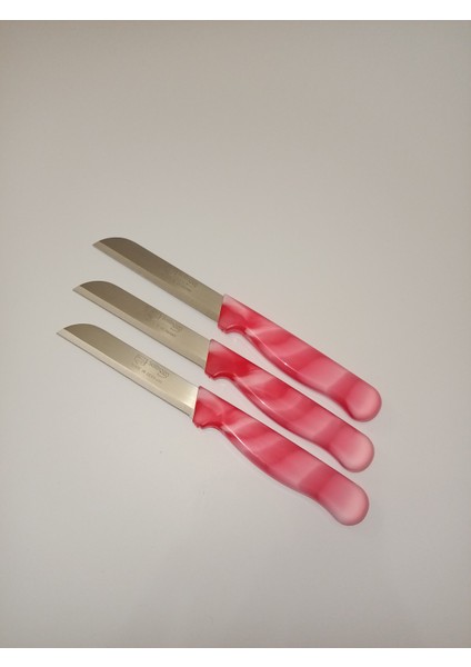 Bıçak 3'lü Set Pembe Mermer Desen