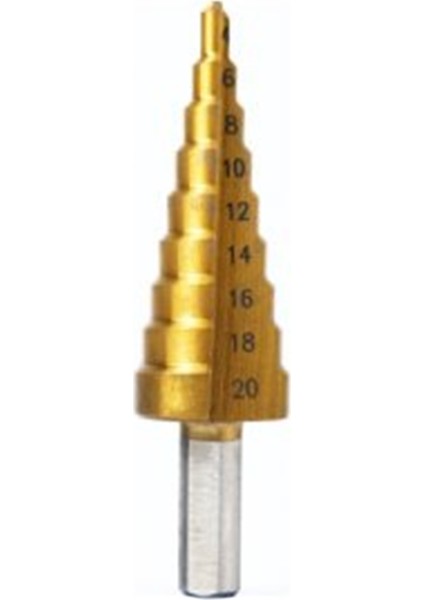 Kademeli Matkap Ucu Titanyum Kaplama 4-20 mm