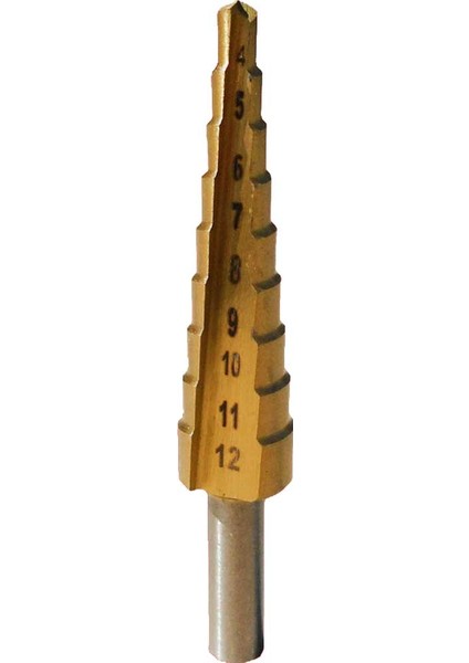 Kademeli Matkap Ucu Titanyum Kaplama 4-12 mm