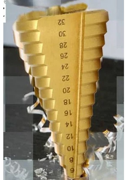 Kademeli Matkap Ucu Titanyum Kaplama 4-12 mm