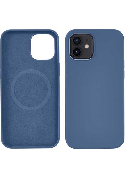 Apple iPhone 12 Pro Max Kılıf Mat Silikon Wireless Kapak Silksafe Pembe - Magsafe Kablosuz Şarj Uyumlu