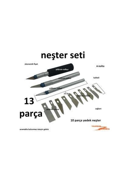 13 Parça Neşter Seti