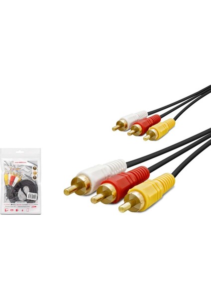 HN4593 Kablo 3rca To 3rca - 3m