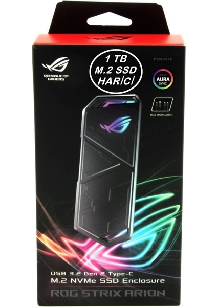 ROG Strix Arion 1 TB M.2 NVMe USB 3.2 Gen2 Type-C Harici SSD