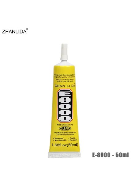 E-8000 50 ml Çok Amaçlı Şeffaf Dokunmatik Yapıştırıcı