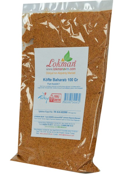Köfte Baharatı 100 gr Paket modelleri