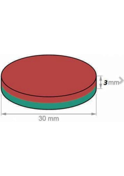 Mıknatıs 30 x 3 mm Büyük Yuvarlak Ferrit Magnet - Kokulu Taş -Nişan Süsleme Mıknatısı 100'lü Paket modelleri