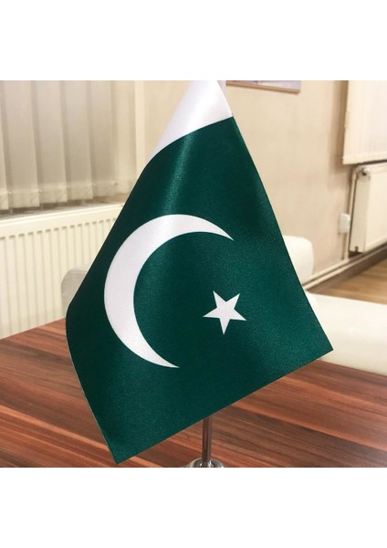 Pakistan Masa Bayrağı Krom Direkli Tekli Bayrak fiyatları