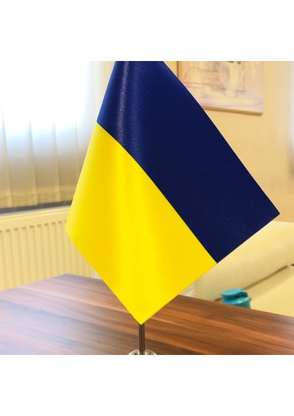 Ukrayna Masa Bayrağı Krom Direkli Tekli Bayrak fiyatları