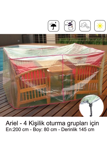 Bahçe Oturma Grubu Koruma Örtüsü - ARIEL:200x145x80CM fiyatları
