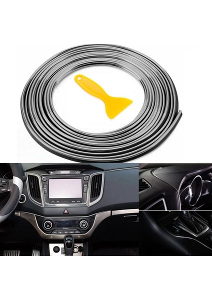 Krom Oto Araç Dekorasyon Şeridi Kauçuk Elastik Kolay Kurulum 5 Metre Şerit Bant Trim modelleri