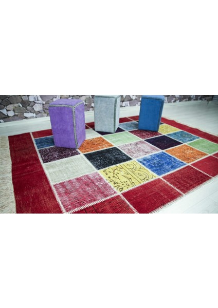 Patchwork El Dokuma Antik Anadolu Halısı Simbad modelleri