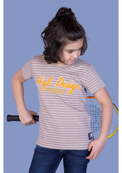 Toontoy Erkek Çocuk Nakışlı Kumaşı Çizgi Detaylı Tişört