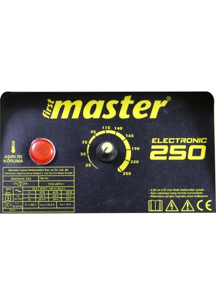 First Master Ac Örtülü Elektrod Kaynak Makinesi Electronik 250