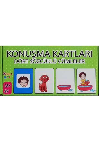 Yuka Kids Konuşma Kartları (Dört Sözcüklü Cümleler)