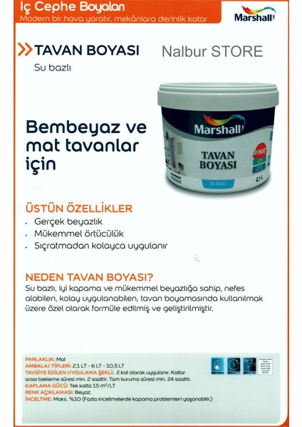Antibakteriyel Elegans Extra 20 kg + Marshall Tavan 10 kg + Marshall Panel Kapı Boyası 2.5 Lt + Set Limonata