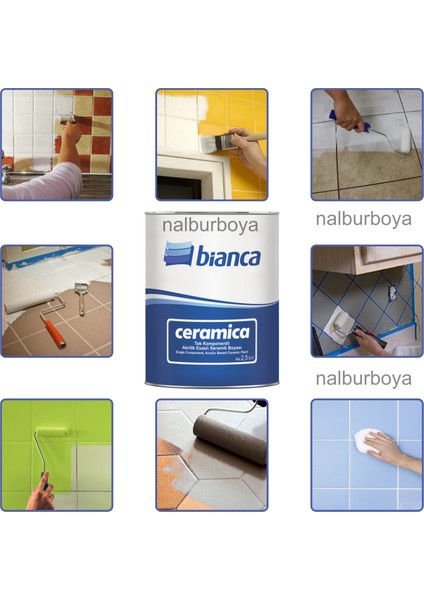 Ceramica Fayans Boyası Kullanıma Hazır 3.5 kg Rulo Damla Sakızı indirimleri