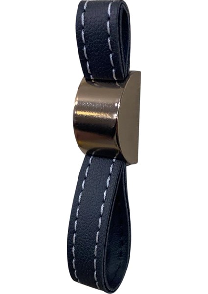 Deri Kulp Dikey Parlak Mocca Siyah