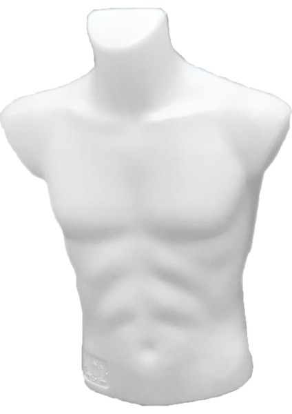 Plastik Erkek Tors Mankeni Beyaz