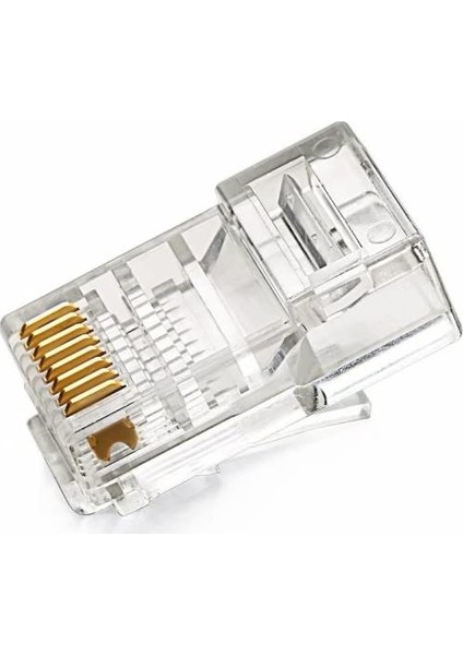 RJ45 8pin Jak Konnektör 8P8C Internet Kablosu Için Konektör Ethernet Kablosu Fişi Rj 45