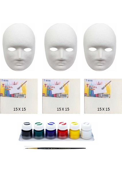 Maske + Tuval + Akrilik Boya Seti