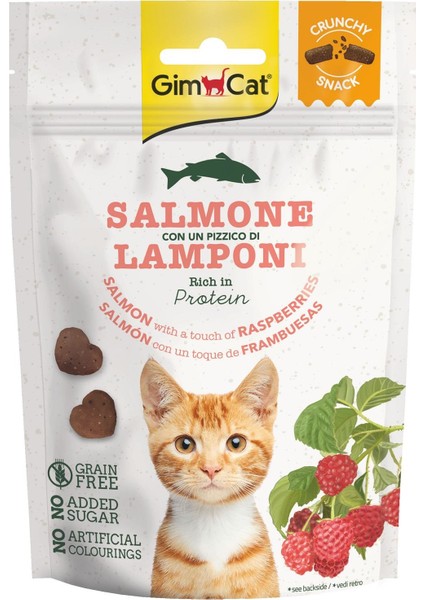 Snacks Crunchy Somon ve Yaban Mersinli Kedi Ödülü 50gr