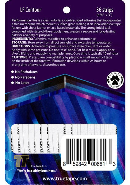 Performance Plus Protez Saç Bandı Oval (Lf - 2,0cm x 7.5cm) 36 Adet