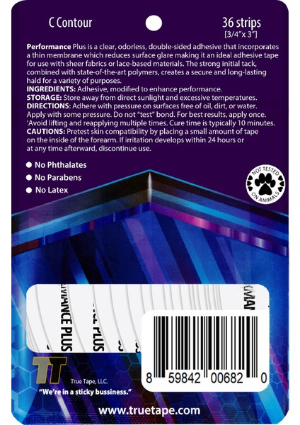 Performance Plus Protez Saç Bandı Oval (C - 2,0cm x 7.5cm) 36 Adet