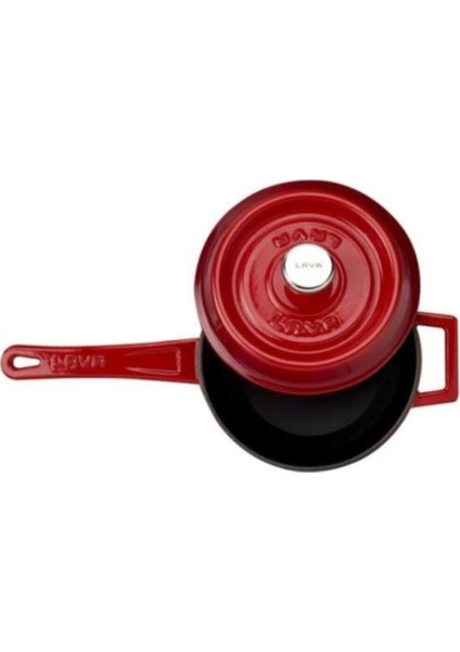 Döküm Yuvarlak 18 Cm. Sütlük Kırmızı Metal Saplı modelleri