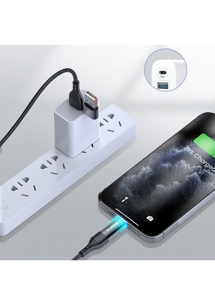 4in1 USB To Type C -Type To Type Kablosu + Lightning Başlık USB 1 mt AL-33616