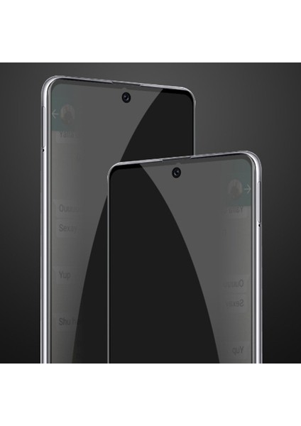 Samsung Galaxy A71 3D Full Privacy Gizlilik Tempered Cam Ekran Koruyucu AL-33748 modelleri