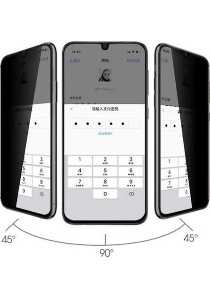 Samsung Galaxy M21 3D Full Privacy Gizlilik Tempered Cam Ekran Koruyucu AL-33749 fiyatları