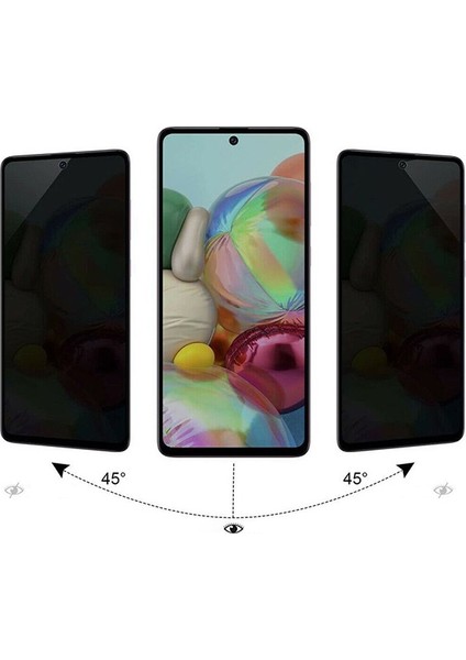 Samsung Galaxy Note 10 Lite 3D Full Privacy Gizlilik Tempered Cam Ekran Koruyucu AL-33759 modelleri