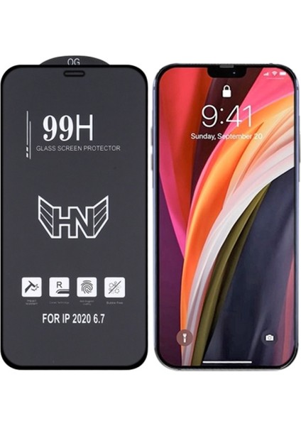 Apple iPhone 12 Pro Max 6.7 3D Full High Aluminum Tempered Cam Ekran Koruyucu AL-33776