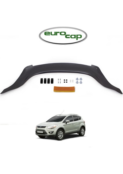 Ford Kuga Ön Kaput Koruma Rüzgarlığı 3 mm Akrilik (Abs) Parlak Siyah Deflektör 2008-2012
