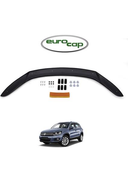 Volkswagen Tiguan Ön Kaput Koruma Rüzgarlığı 3 mm Akrilik (Abs) Parlak Deflektör 2011-2015
