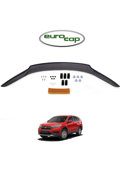 Honda Cr-V Ön Kaput Koruma Rüzgarlığı 3 mm Akrilik (Abs) Parlak Siyah Deflektör 2013-2018