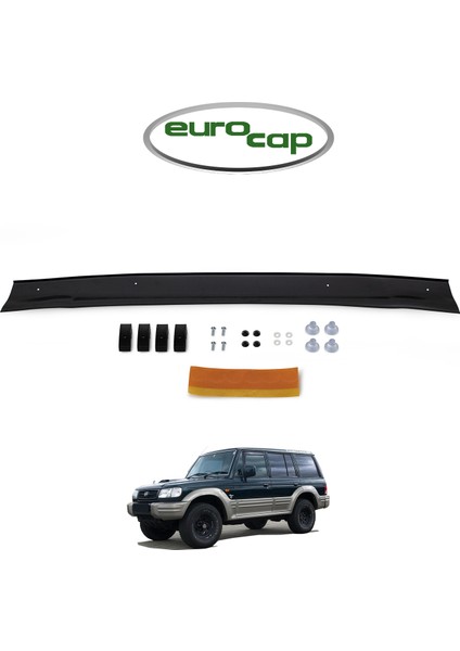 Hyundai Galloper Ön Kaput Koruma Rüzgarlığı 3 mm Akrilik (Abs) Parlak Siyah Deflektör 1997-03 fiyatları