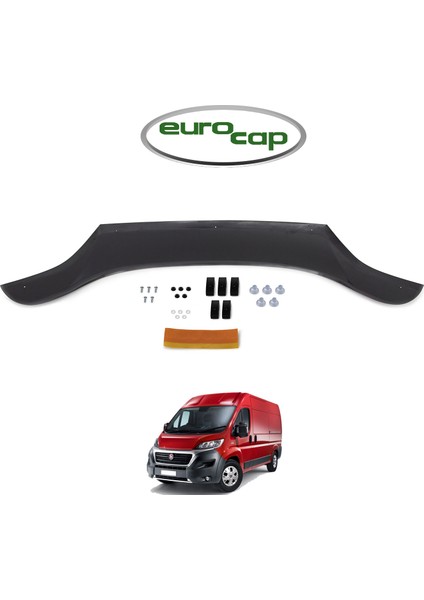 Fiat Ducato Ön Kaput Koruma Rüzgarlığı 3 mm Akrilik (Abs) Parlak Siyah Deflektör 2014->