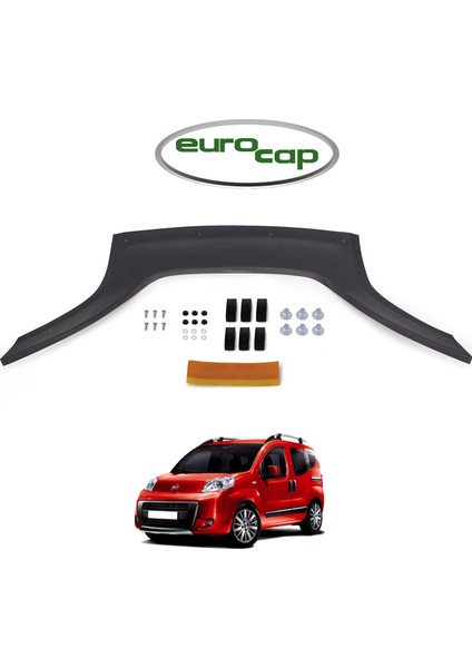 Fiat Fiorino Ön Kaput Koruma Rüzgarlığı 3 mm Akrilik (Abs) Parlak Siyah Deflektör 2007 ve Sonrası