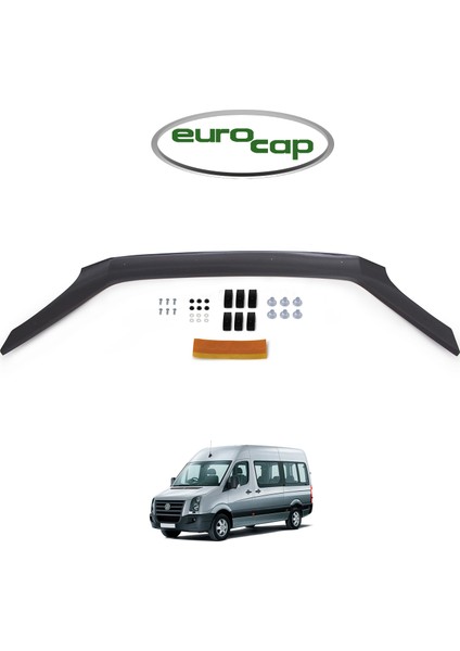 Volkswagen Crafter Ön Kaput Koruma Rüzgarlığı 3 mm Akrilik (Abs) Parlak Deflektör 2006-2012