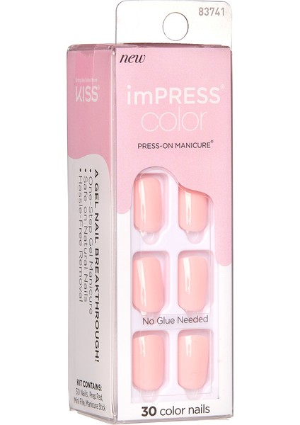 Color Kendinden Yapışkanlı Takma Tırnak Kısa Parlak Açık Pembe fiyatları