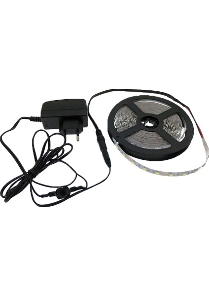3 Çipli Amber Şerit LED 5 mt + 12V Adaptör Tak Çalıştır