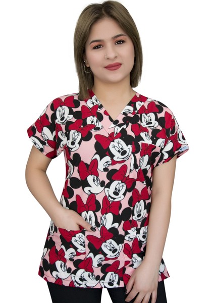 Mickey Desenli Hemşire Forma Doktor Forma Hastane Forma fiyatları