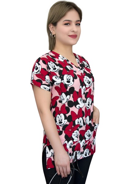 Mickey Desenli Hemşire Forma Doktor Forma Hastane Forma modelleri