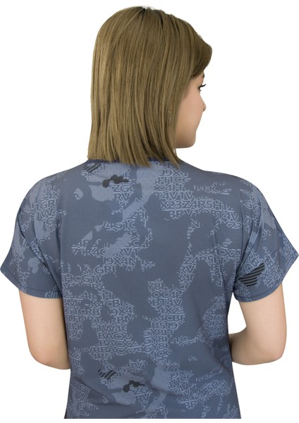 Lacivert Harita Hemşire Doktor Hastane Aşçı Forma Üst modelleri