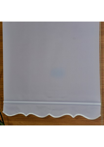 Etek Dilimsiz Sağ Yönlü Düz Beyaz Stor Perde fiyatları