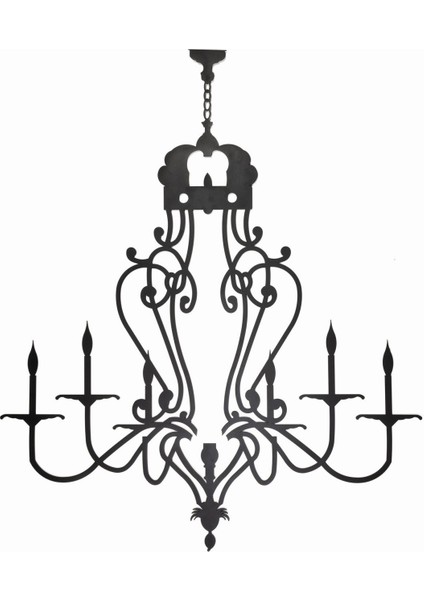 Bahar Chandelier Metal Lazer Kesim Tablo 7128