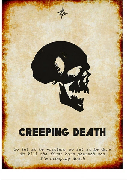 Creeping Death Modern Ahşap Tablo 35 cm x 50 cm